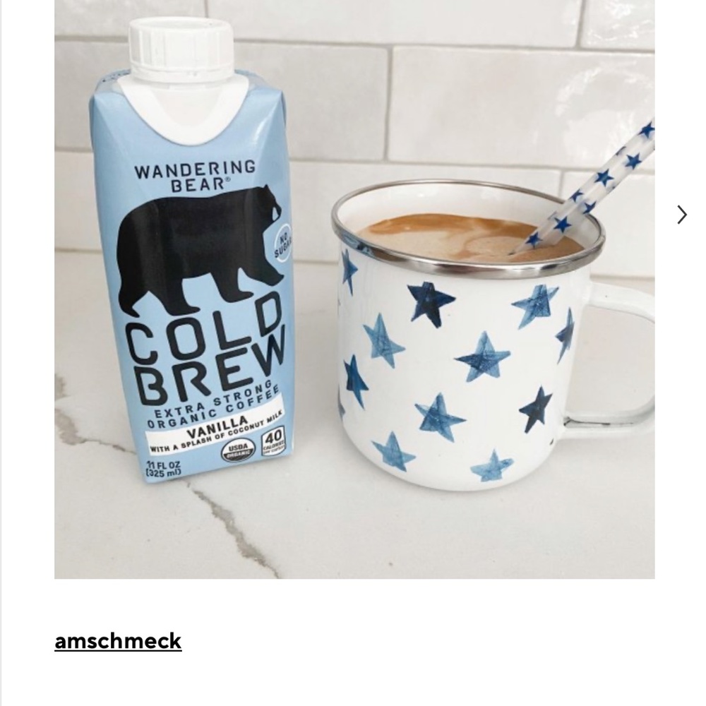 New Pottery Barn Americana Watercolor Stars Enamel Mug - Picture 4 of 11